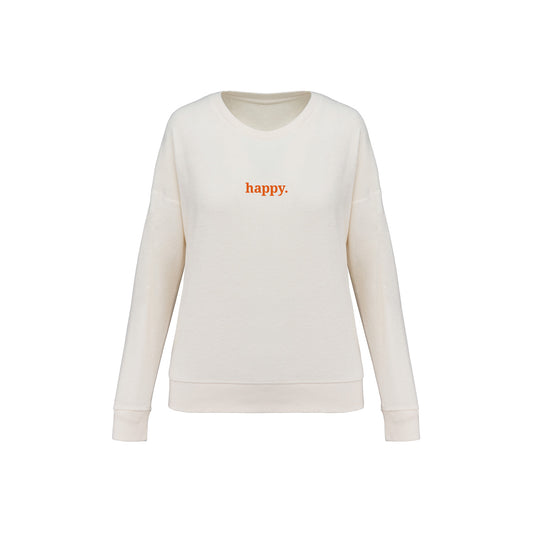 Frottee Damen Longsleeve happy