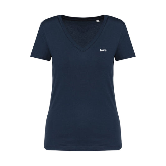 Damen Shirt V-Ausschnitt love