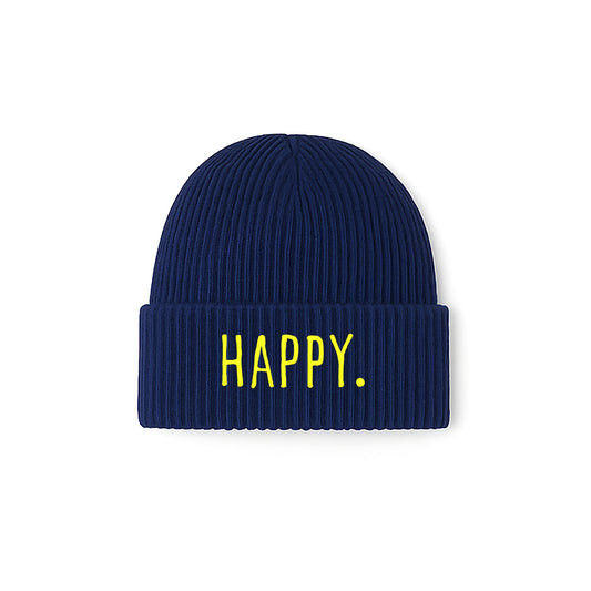 meeresbrise Organic Oversized Beanie HAPPY
