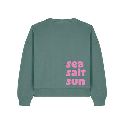 Oversize Damen Sweatshirt sea salt sun