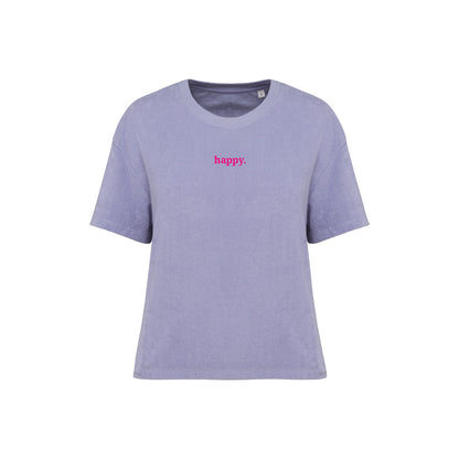 Frottee Damen Shirt happy