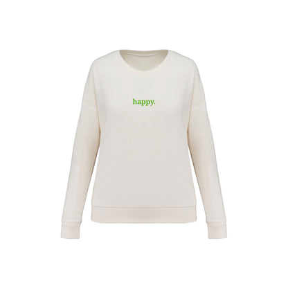Frottee Damen Longsleeve happy