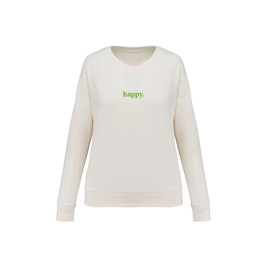 Frottee Damen Longsleeve happy