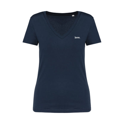 Damen Shirt V-Ausschnitt love