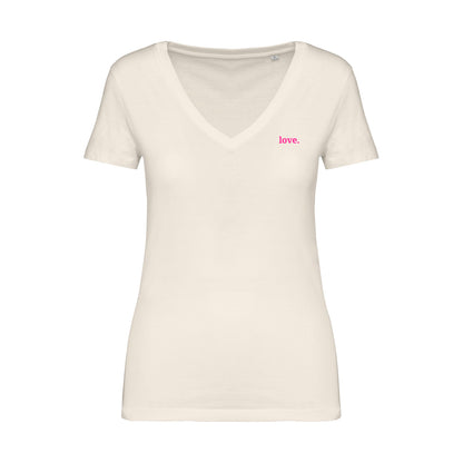 Damen Shirt V-Ausschnitt love