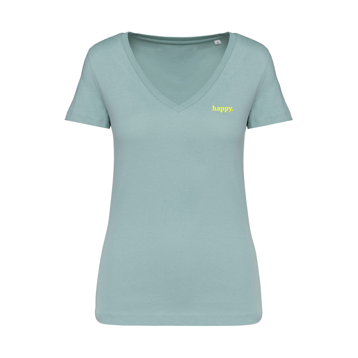 Damen Shirt V-Ausschnitt happy