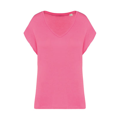 Loose Fit Damen V-Shirt