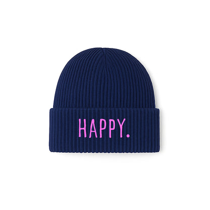 meeresbrise Organic Oversized Beanie HAPPY