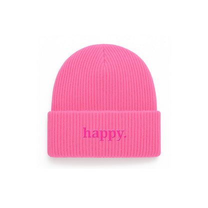 Colorful Soft Beanie happy
