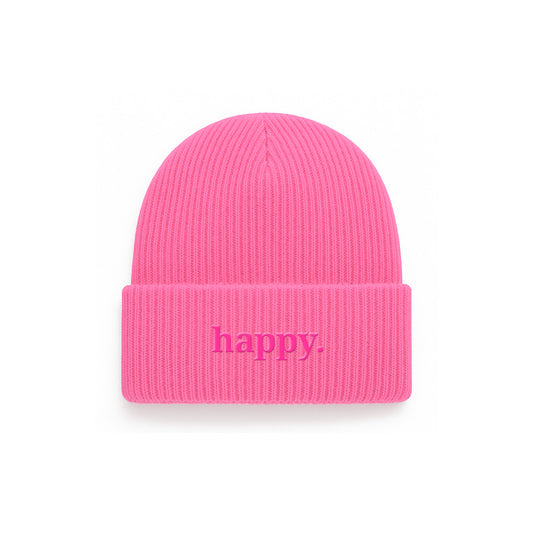 Colorful Soft Beanie happy