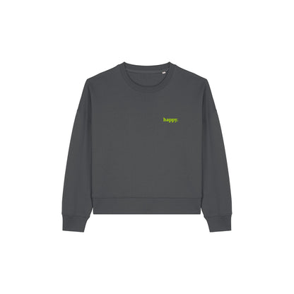 Oversize Damen Sweatshirt happy