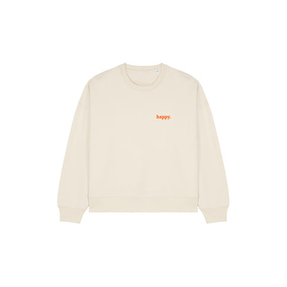 Oversize Damen Sweatshirt happy