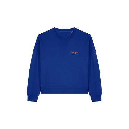 Oversize Damen Sweatshirt happy