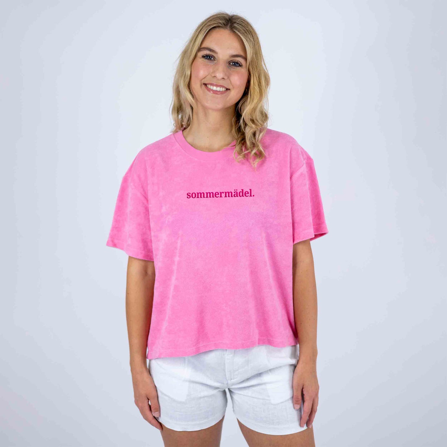 Frottee Damen Shirt sommermädel