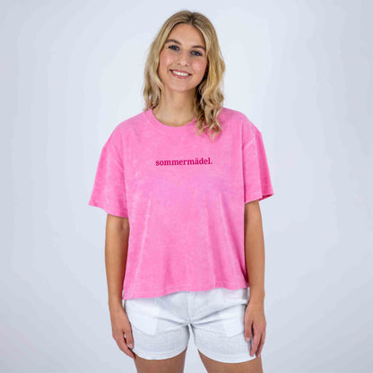 Frottee Damen Shirt sommermädel