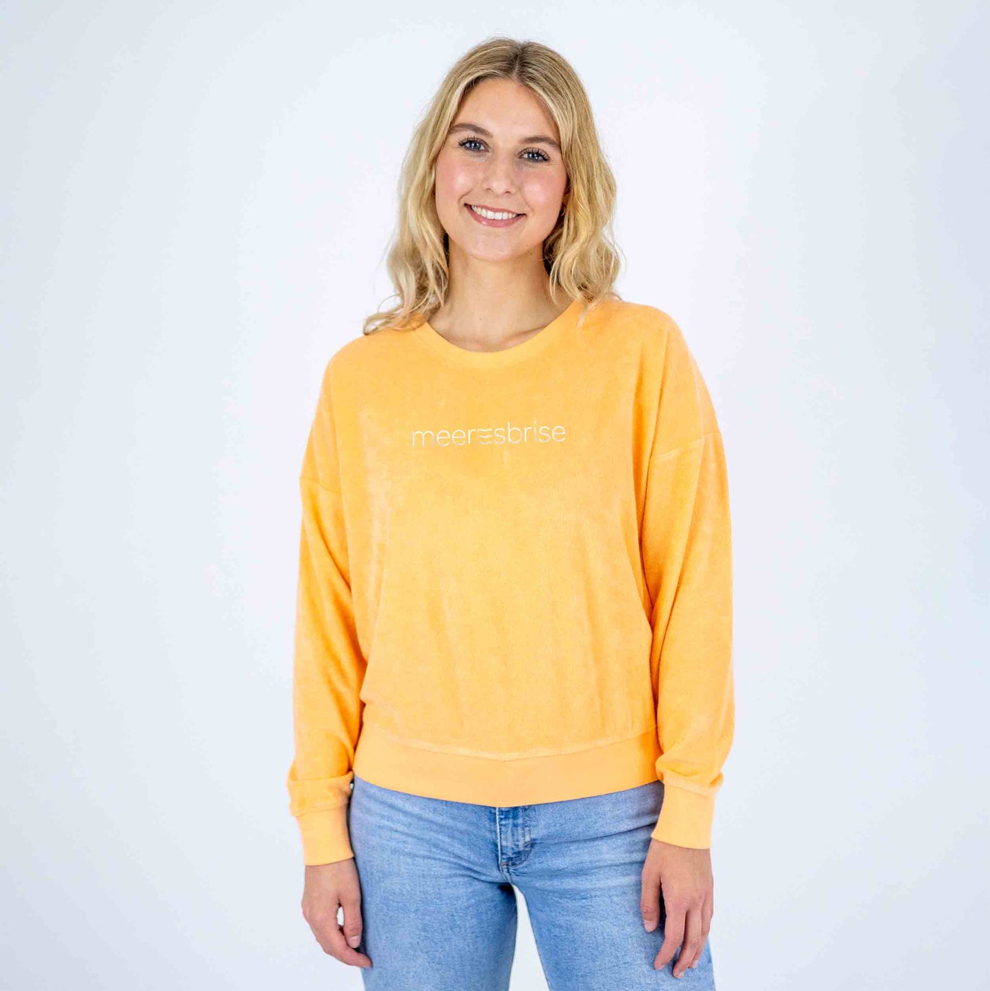 Frottee Damen Longsleeve meeresbrise