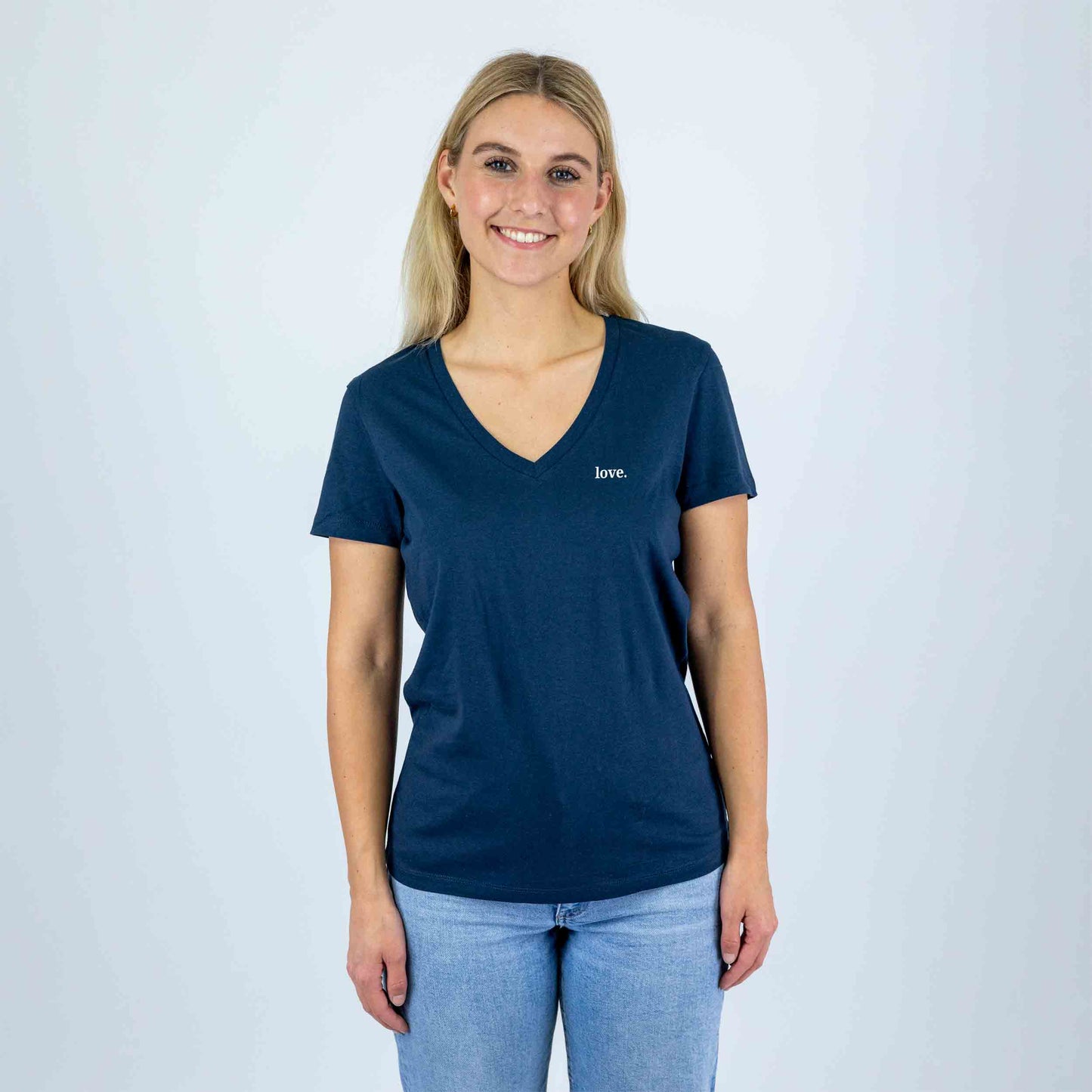 Damen Shirt V-Ausschnitt love