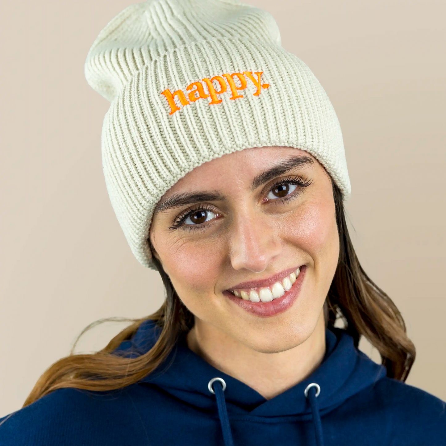 meeresbrise Organic Oversized Beanie happy