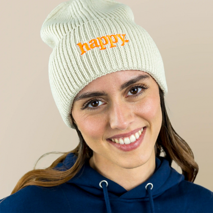 meeresbrise Organic Oversized Beanie happy