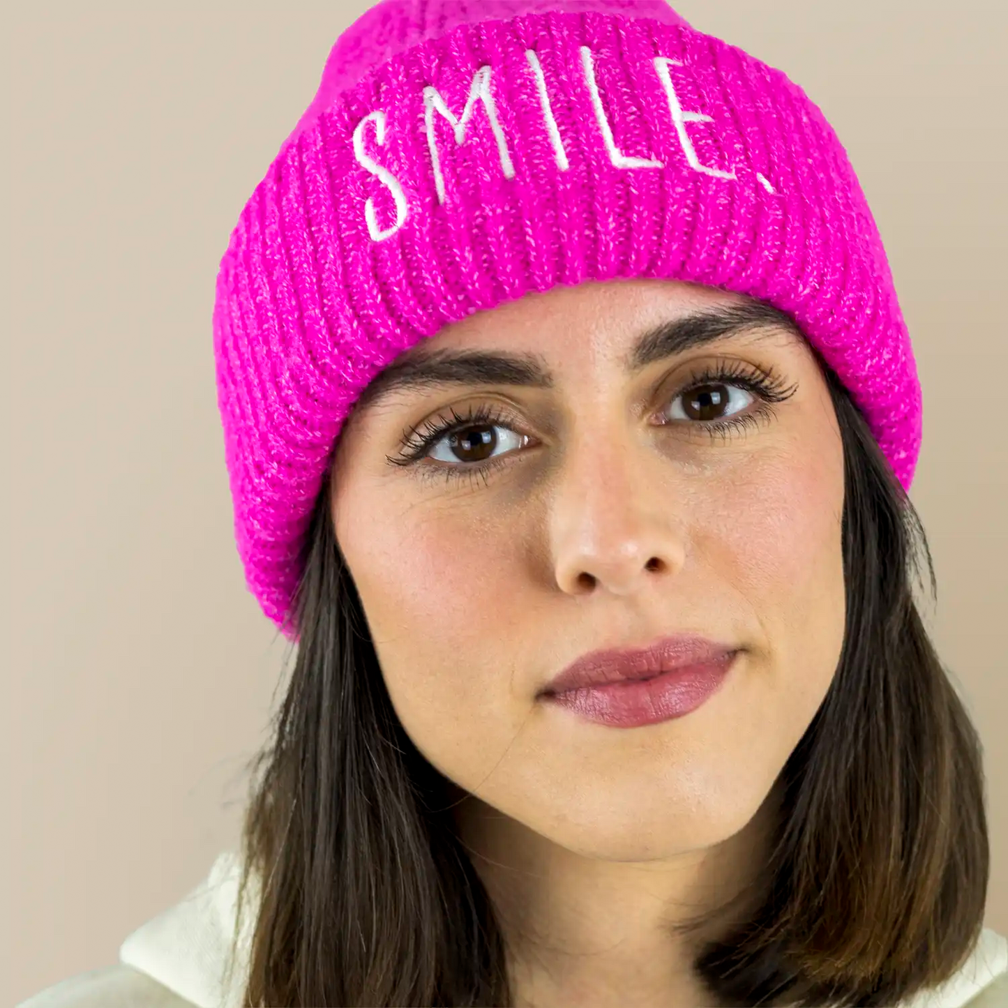 Color Plush Beanie SMILE