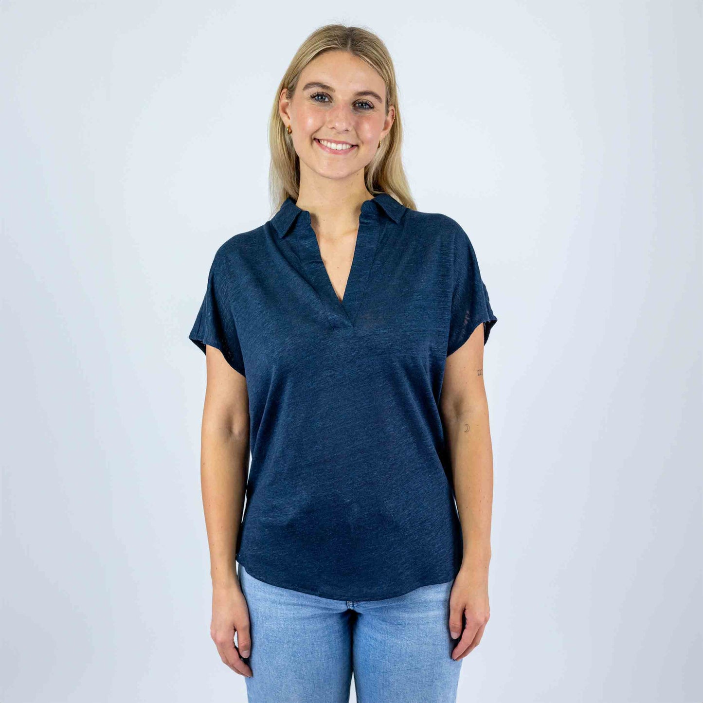 Damen Polo aus Leinen