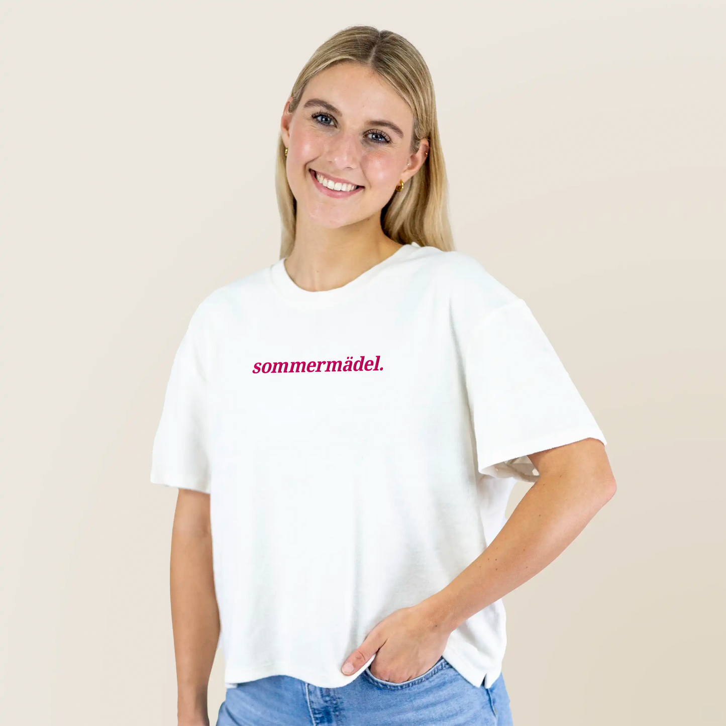 Frottee Damen Shirt sommermädel