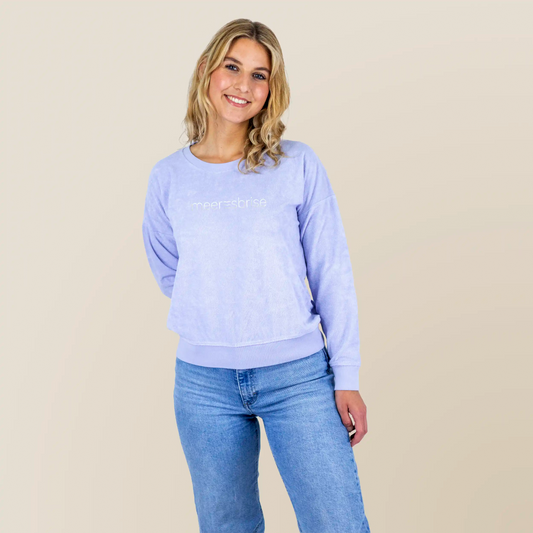 Frottee Damen Longsleeve meeresbrise