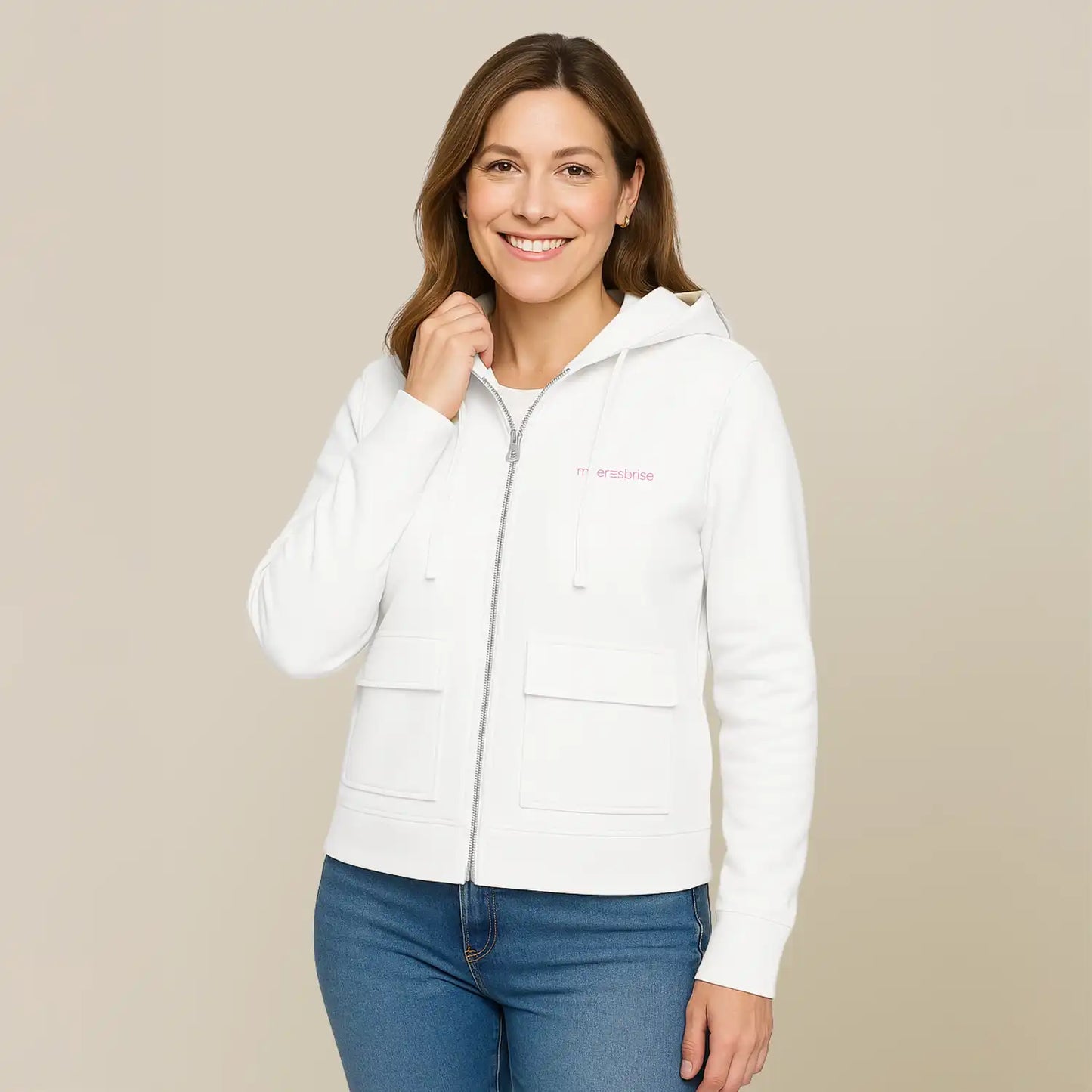 Sweatjacke mit Taschen meeresbrise