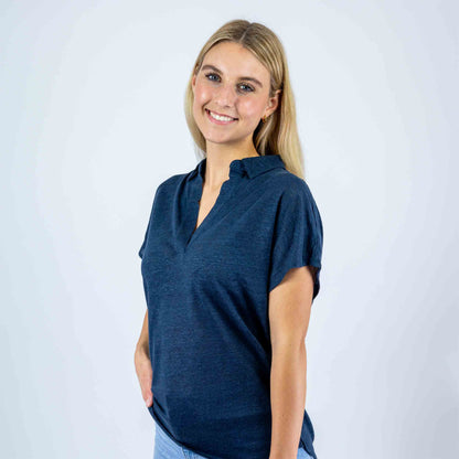 Damen Polo aus Leinen