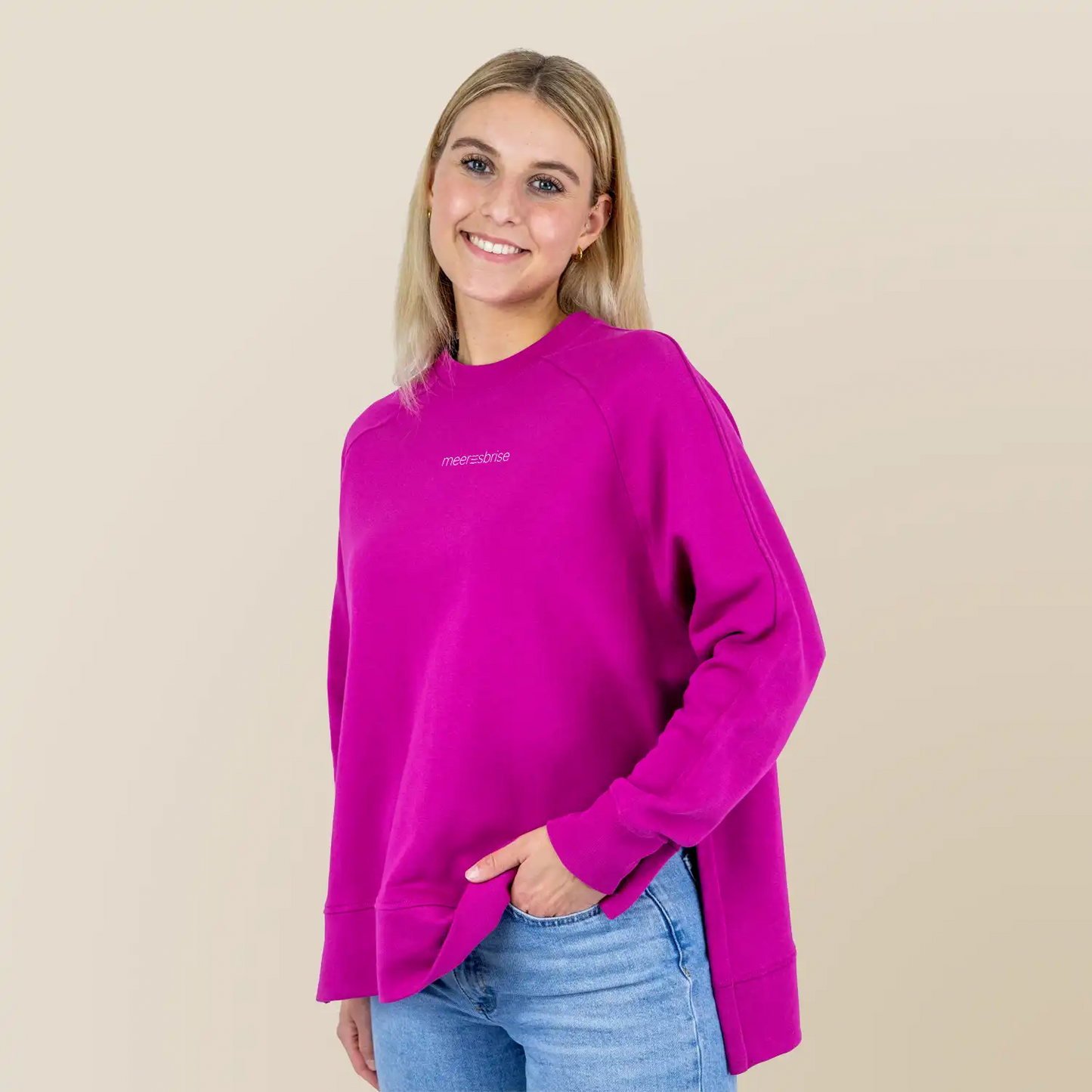 Sweatshirt Sidecut sommermädel backprint Puff